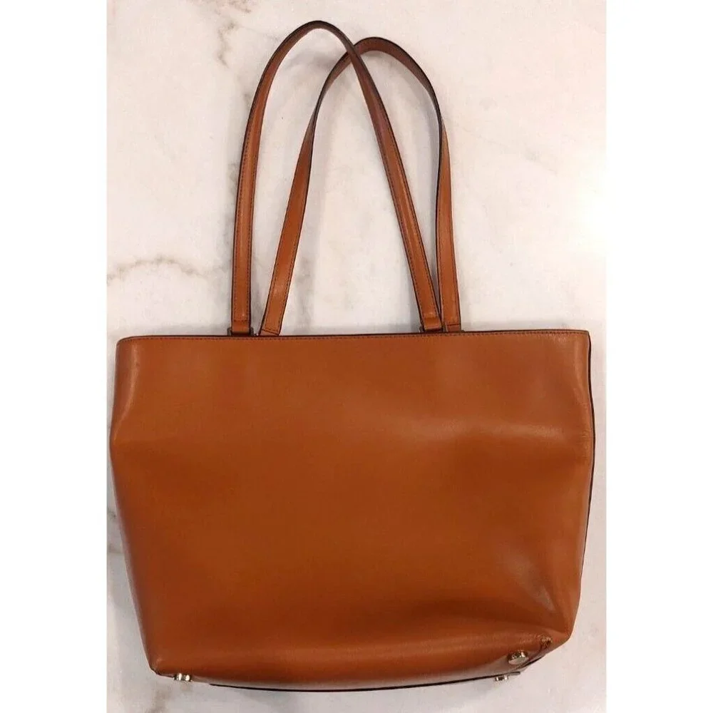 Michael Kors Mott Medium Leather Tote Acorn‎ with Gold Tone Hardware 16x12x6